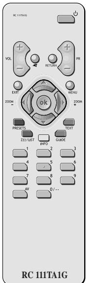 THOMSON 14MV135ARGENT - Les télécommandes RC 111TA1G et RC 311TA1G - 7