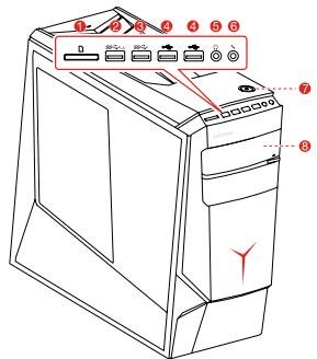LENOVO LEGION ¥720T-34iKH - Vue frontale/supérieure de l'ordinateur - 1