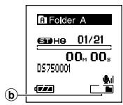 OLYMPUS DS 75 - Appuyez sur la touche STOP pour referrer le menu. - 1