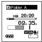 OLYMPUS DS 75 - Lors d'un enregistrement en mode VCVA - 2