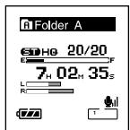 OLYMPUS DS 75 - Lors du mode d'enregistrement - 4