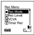 OLYMPUS DS 75 - Modes d'enregistrements (Rec Mode) - 2