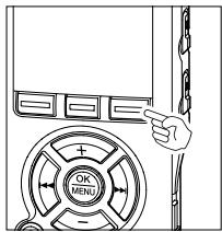 OLYMPUS DS 75 - Appuyez sur la touche FOLDER lorsque l'enregistreur est arrêté. - 2