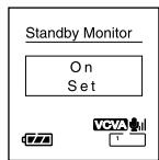 OLYMPUS DS 75 - Réglage du moniteur en veille VCVA - 5