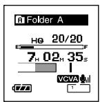 OLYMPUS DS 75 - Lors d'un enregistrement en mode VCVA - 4