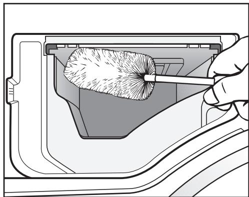 MI WMF820WPS - Nettoyer l'habitacle du bac à produits - 1