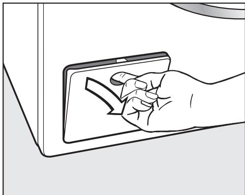 MI WMF820WPS - Ouvrir la porte suite à vidange obstruée et/ou panne de courant - 1