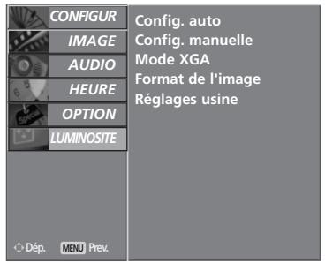 LG-GOLDSTAR 32LC45 - SELECTION ET RÉGLAGE DES MENUS À L'ÉCRAN - 5