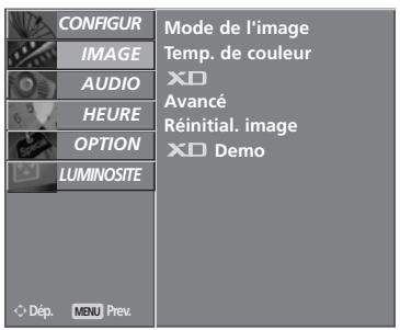 LG-GOLDSTAR 32LC45 - SELECTION ET RÉGLAGE DES MENUS À L'ÉCRAN - 3