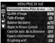 NIKON D3300+18-105Mm - Menu Prise de vue : options de prise de vue - 3
