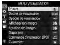 NIKON D3300+18-105Mm - Menu Visualisation : gestion des images - 3