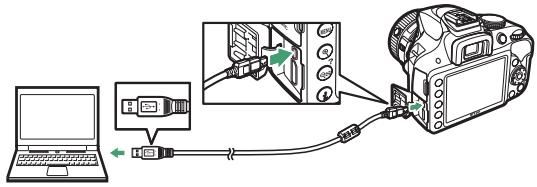 NIKON D3300+18-105Mm - Branchez le cable USB. - 1