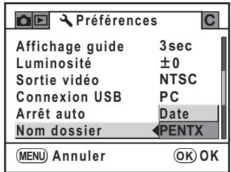 PENTAX K200D+18-55+50-200 - Sélection du nom de dossier - 1