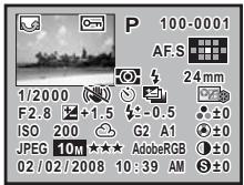 PENTAX K200D+18-55+50-200 - Appuyez sur le bouton  après avoir pris une photo. - 9