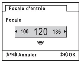PENTAX K200D+18-55+50-200 - Utilisez le bouton de navigation ( ) ou la molette de zoom pour régler [Focale]. - 1