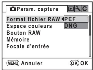PENTAX K200D+18-55+50-200 - Réglage du format de fichier RAW - 1