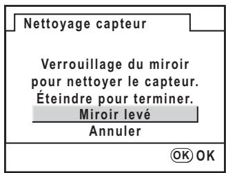 PENTAX K200D+18-55+50-200 - Utilisez le bouton de navigation ( ) pour selectionner [Miroir levé]. - 1