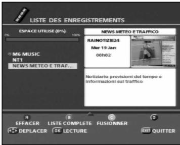 SAGEM PVR 66160T - 9-5 LIST DES PROGRAMMES ENREGISTRÉS - 1