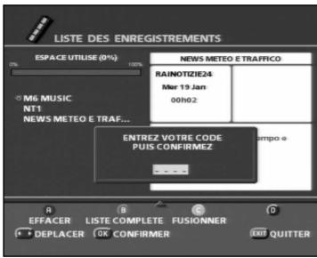SAGEM PVR 66160T - Acceder à la liste complète - 1