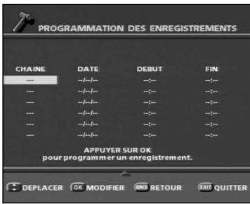 SAGEM PVR 66160T - 9-3 ENREGISTREMENT PROGRAMME DEPUIS LE MENU - 1
