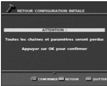 SAGEM PVR 66160T - 6-2-3 Retour aux configurations initiales - 2