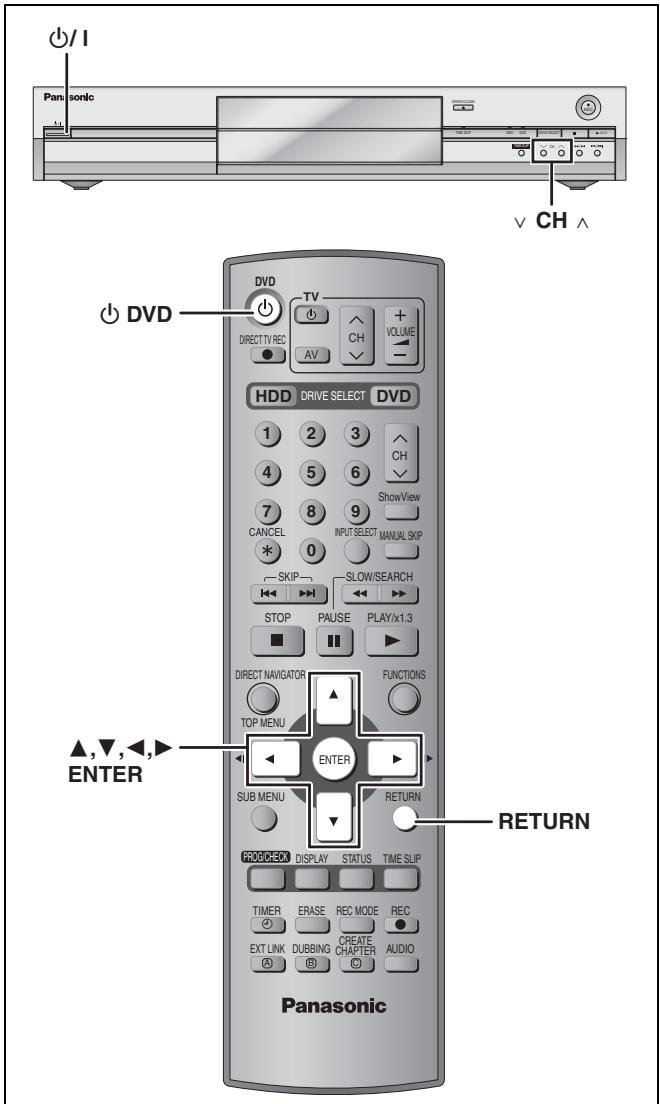 PANASONIC DMIR-E85H - ÉTAPE 2 Réglage des canaux en réception - 1