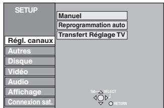 PANASONIC DMIR-E85H - Appuyez sur [ , , , ] pourCHOISIR "SETUP" et appuyez sur [ENTER]. - 1