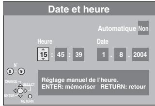 PANASONIC DMIR-E85H - Réglage manuel de l'horloge - 1