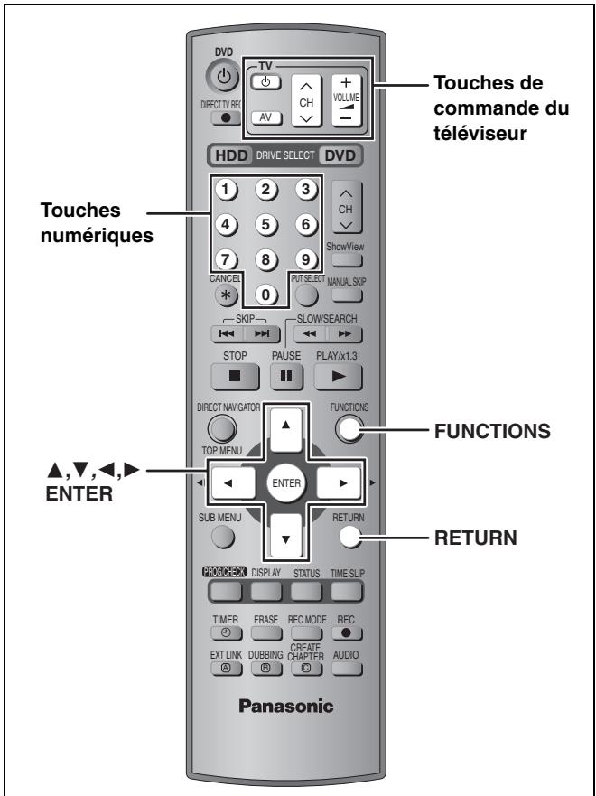 PANASONIC DMIR-E85H - ÉTAPE 3 Réglages relatifs à votre télévisueur et à la télécommande - 1