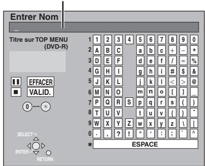 PANASONIC DMIR-E85H - Affichez I'écran Entrer Nom. - 1