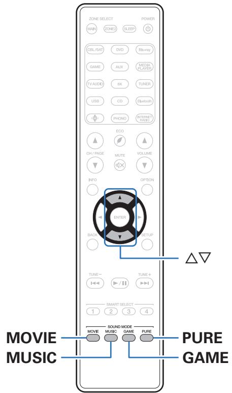 MARANTZ AMPLI HOME CINEMA 5R5015 DAB SILVER - Sélection d'un mode d'écoute - 1