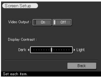 SONY DPP-SV772001 - Réglage de la sortie video et du contraste de l'écran LCD - 1