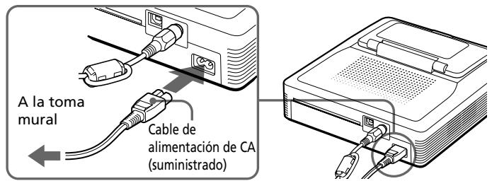 SONY DPP-SV772001 - Conexión del cable de alimentación de CA - 1