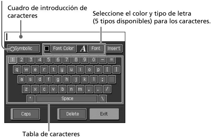 SONY DPP-SV772001 - Introduccion de caracteres (T) - 1