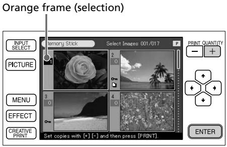 SONY DPP-SV772001 - Tap [ENTER] or PRINT QUANTITY [+ ] - 1