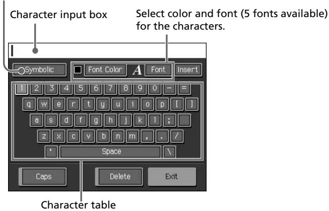 SONY DPP-SV772001 - In the Tool sub menu (page 36), tap T (Type tool). - 1