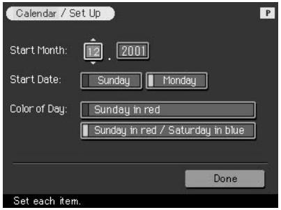 SONY DPP-SV772001 - Setting the calendar - 1