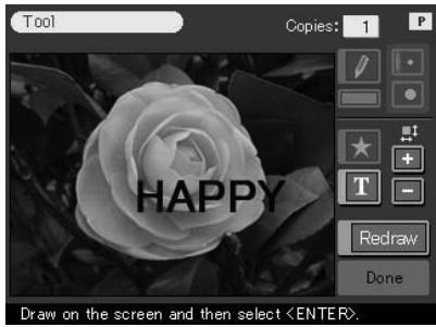 SONY DPP-SV772001 - Toque en la vista previa laubicacion en la que deseee incorporar la linea de characteres introducidos. - 1