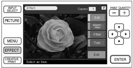 SONY DPP-SV772001 - Fonctions du menu Effect - 1
