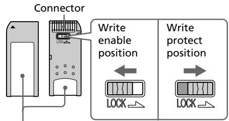 SONY DPP-SV772001 - ■ Write protect position - 1
