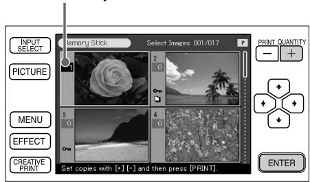 SONY DPP-SV772001 - Toque [ENTER] o PRINT QUANTITY [+ ] - 1