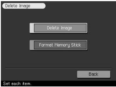 SONY DPP-SV772001 - Tap [Delete Image]. - 1