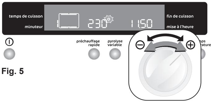 FAURE Fc 510 WCO - Comment modifier la température et le temps de cuisson - 3