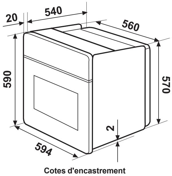 FAURE Fc 510 WCO - Fixation dans le meuble - 2