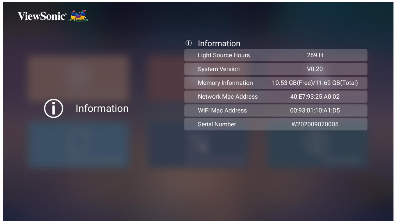 VIEWSONIC HCX1000-4K - Information (Informations) - 2