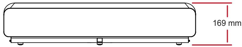 VIEWSONIC HCX1000-4K - Dimensions du projecteur - 1
