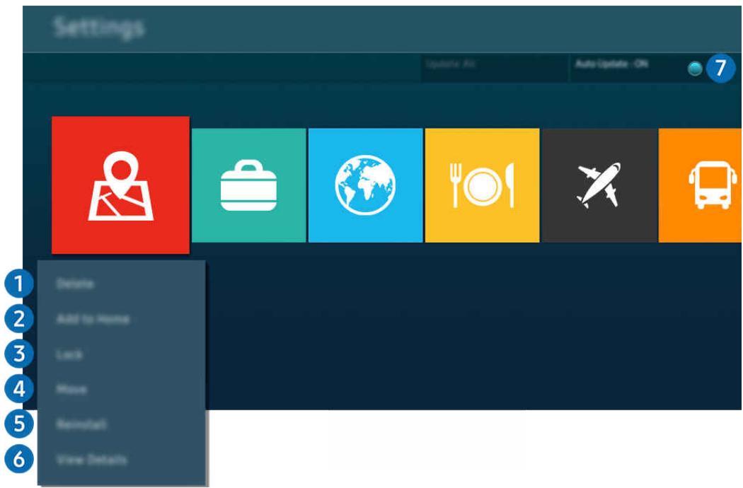 SAMSUNG TU50CU7025 - Gestion des applications installées - 1