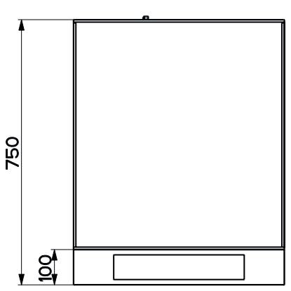 ROBLIN ICE CUBE MURALE 600 - Encombrement - 1