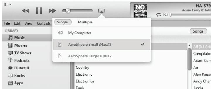 GENEVA AeroSphère - Lire de la musique avec iTunes® à partir d'un ordinateur (Mac ou Windows) - 1