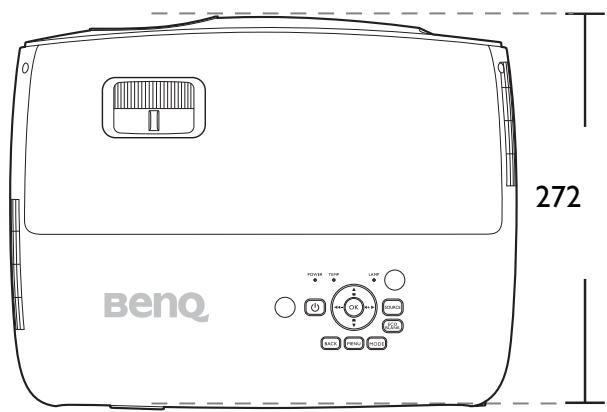 BENQ TK800M - Dimensions - 1
